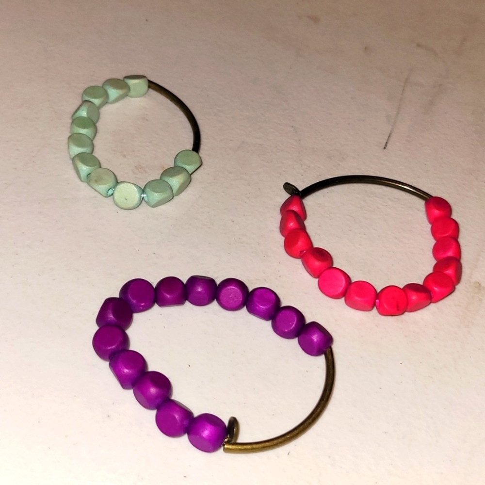 Womens Beljoy wood bracelets set